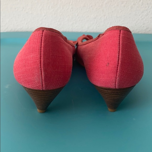 ZARA Trf Red vintage peep toes - Picture 3 of 4